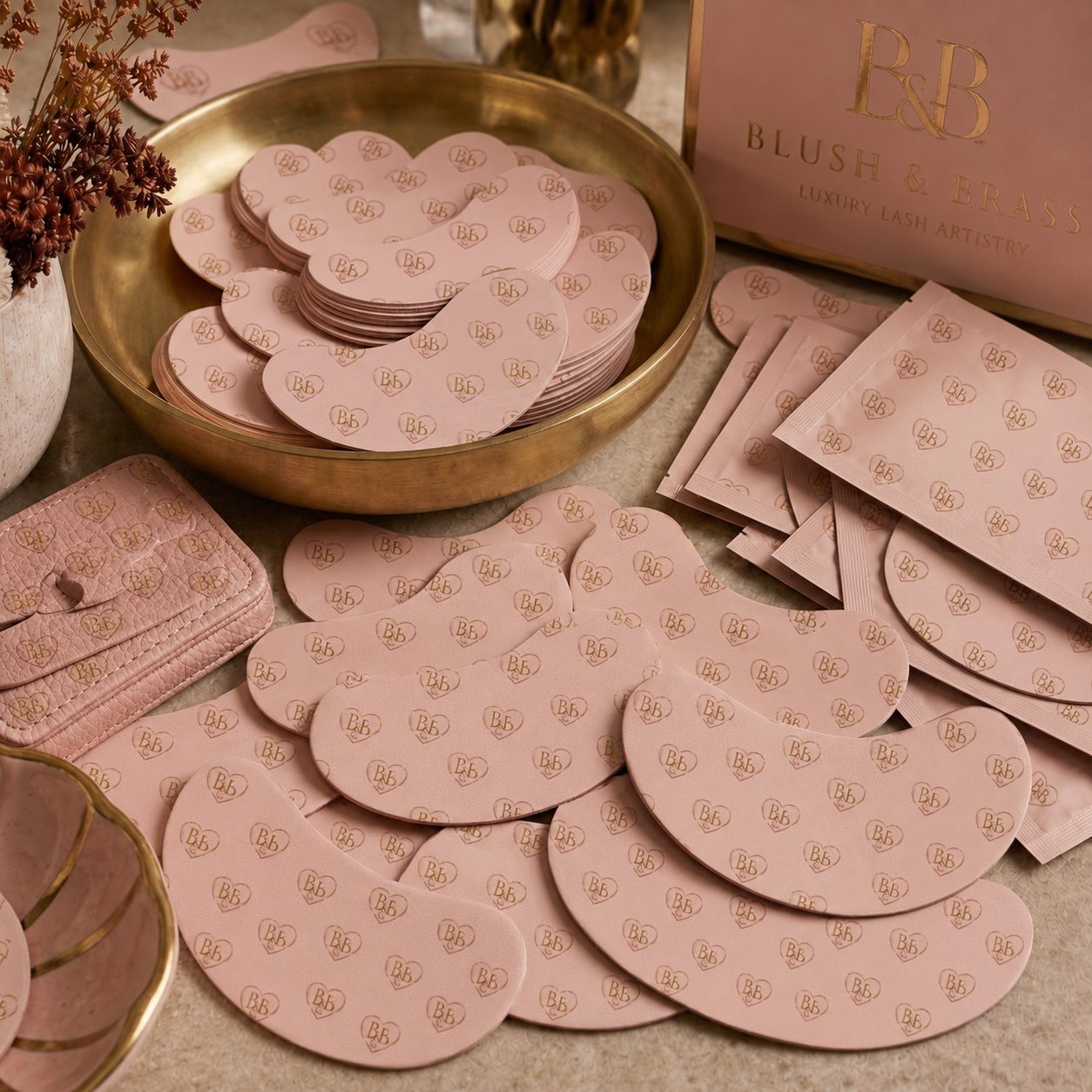 B&B Lash Under-Eye Gel Pads — Blush & Rose Gold