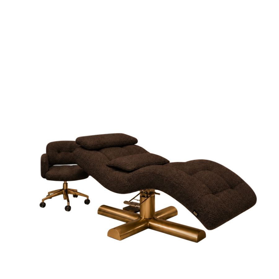 Santorini Treatment Bed – Espresso & Brass